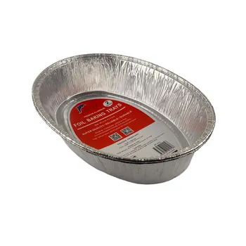 2pc Aluminium Foil Tray-Oval 36.2x27.4x7.6cm 