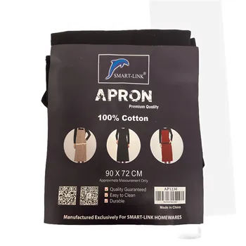 100% Cotton Apron Full Length-Black  90x70cm 12/48