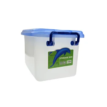 Plastic Storage Container 5L With Blue Handled Lid 28.5x20x18cm 