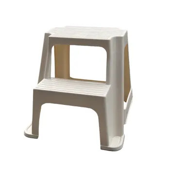 Plastic 2 Step Stool White 36x35.5x33cm