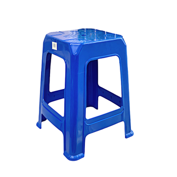 Plastic Stacking Stool Blue 29x29x47cm