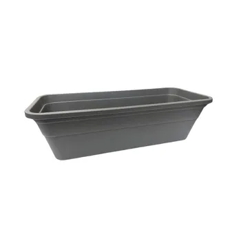 Plastic Rectangular Flower Pot-Dark Grey 44x18.4x13.5cm 