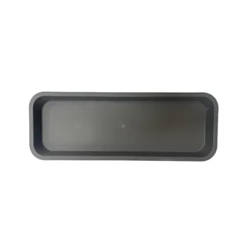 Plastic Rectangular Flower Pot Saucer-Dark Grey 41x15x2.5cm 