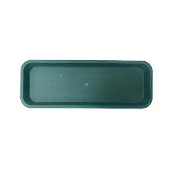 Plastic Rectangular Flower Pot Saucer-Green 41x15x2.5cm 