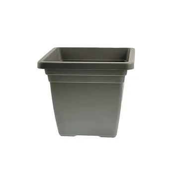 Plastic Square Flower Pot-Dark Grey 27x27x23.5cm