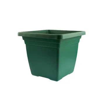 Plastic Square Flower Pot-Green 27x27x23.5cm