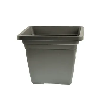 Plastic Square Flower Pot-Dark Grey 33x33x28.5cm