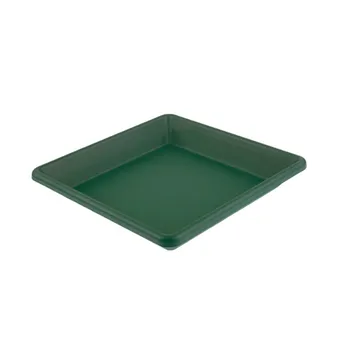Plastic Square Flower Pot Saucer-Green 26x26x4cm