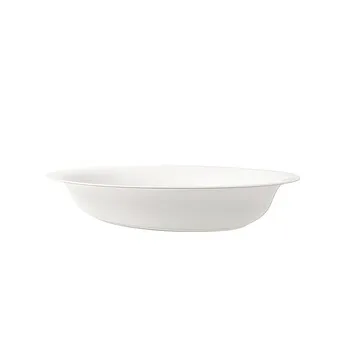 Oval Plastic Serving Platter-White 43x32x7.5cm 