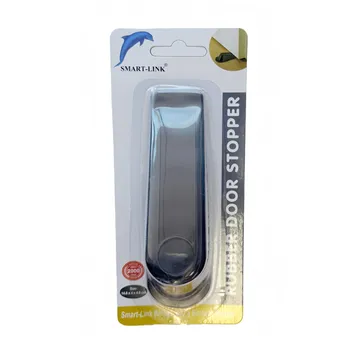 High Top Rubber Door Stopper Wedge-Black 14.8x4x4.8cm