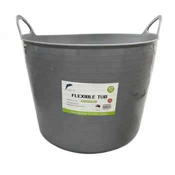 42L Plastic Flexi Tub-Grey Dia46x39cm