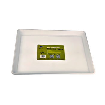 Rectangular Plastic Serving Tray-White 46.5x34.1x3.8cm 
