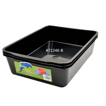 9L Plastic Tray Black  41.5x30x9.5cm