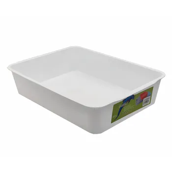 Plastic Rectangular Tray 9L White 41.5x30x9.5cm