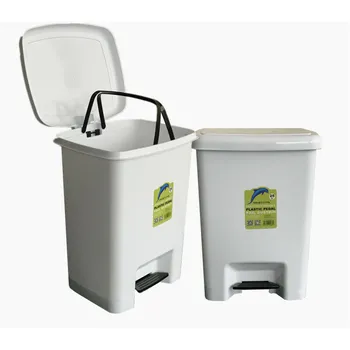 25L Plastic Pedal Rubbish Bin 34x30x45.5cm 