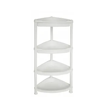 4 Tier Plastic Corner Storage Rack 36x25x95cm 
