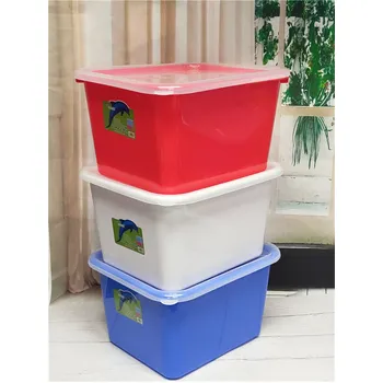 15L Colour Plastic Container With Clear Lid 36x30.5x20.5cm