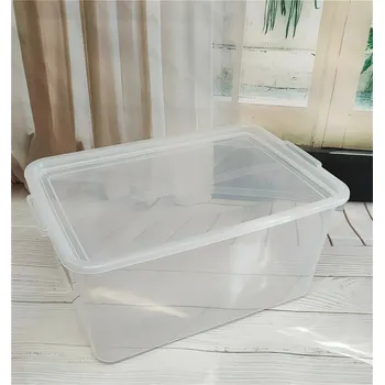 20L Clear Plastic Container With Clear Lid 46.5x31.5x21cm 