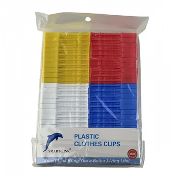 50pc Plastic Clothes Clips 7x2cm