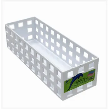 Clear Plastic Box Stackable 22.8x8x6.5cm 
