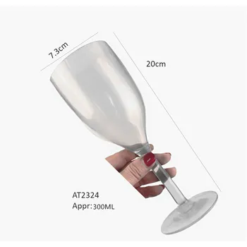 Plastic Wine Glass Clear Dia7.3x20cm
