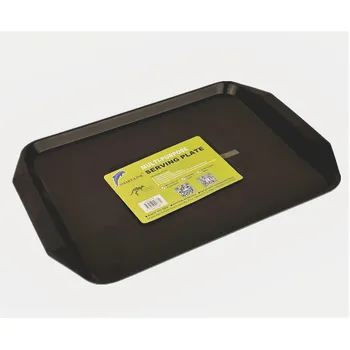 Rectangular Plastic Serving Tray-Black 44.5x31.3x2cm