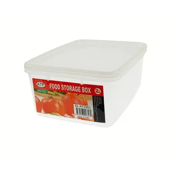 2L Plastic Food Storage Box-Clear 19x14x8cm