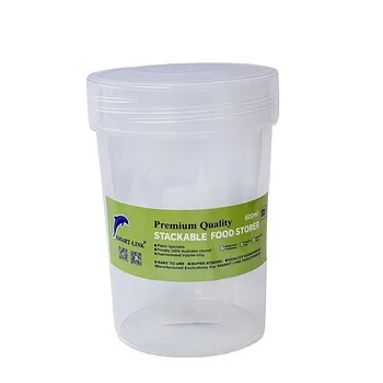Plastic Round Screw Top Storage Container 600ml