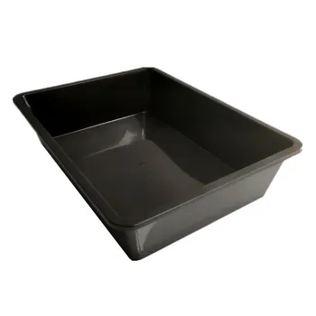 Plastic Tray 7L Black 38.5x28x8.4cm 
