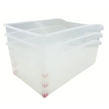 Plastic Storage Box With 2 Wheels 36.5x22x13cm 