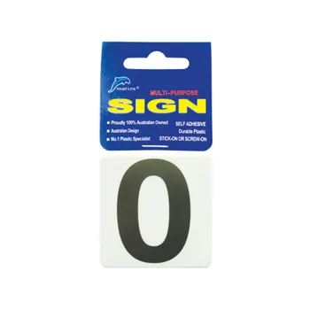 Self Adhesive Plastic Sign-Number "0" 5.5x5.5cm