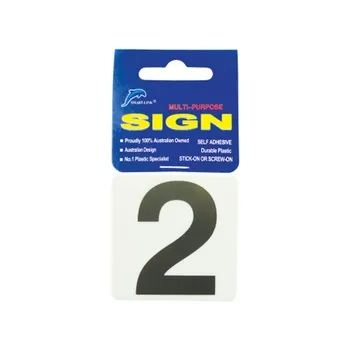 Self Adhesive Plastic Sign-Number "2" 5.5x5.5cm