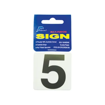 Self Adhesive Plastic Sign-Number "5" 5.5x5.5cm