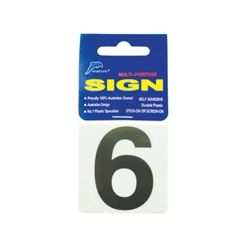 Self Adhesive Plastic Sign-Number "6" 5.5x5.5cm