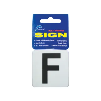 Self Adhesive Plastic Sign-Letters "F" 5.5x5.5cm