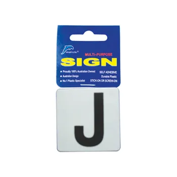 Self Adhesive Plastic Sign-Letters "J" 5.5x5.5cm