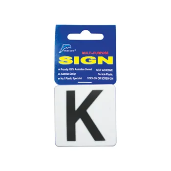 Self Adhesive Plastic Sign-Letters "K" 5.5x5.5cm