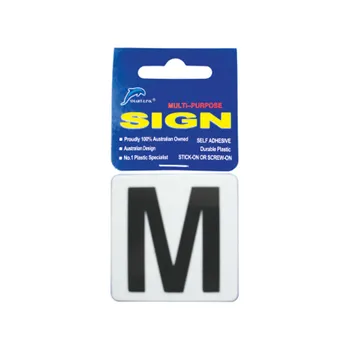 Self Adhesive Plastic Sign-Letters "M" 5.5x5.5cm