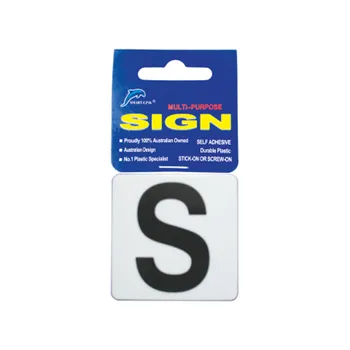 Self Adhesive Plastic Sign-Letters "S" 5.5x5.5cm