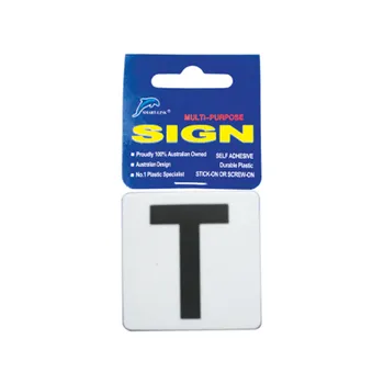 Self Adhesive Plastic Sign-Letters "T" 5.5x5.5cm