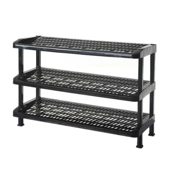 3 Tier Plastic Shoe Rack 64.5x27x46.5cm 