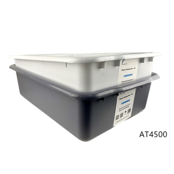 Plastic Rectangular Storage Box 19L-White & Grey 52x37.5x25cm