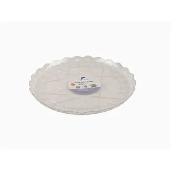 Plastic Round Serving Plate Dia36cm-Clear