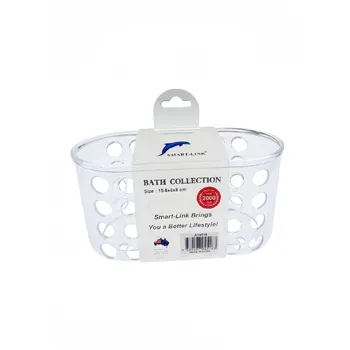 Transparent Plastic Suction Organiser-Oval 15.8x8x8cm