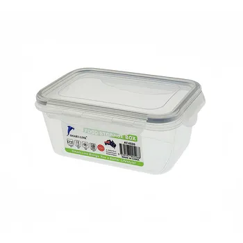 Plastic Clip Lock Food Storage Box 450ml 15x11x7cm
