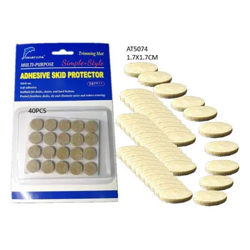 40pc Round Adhesive Skid Protector Dia1.7cm