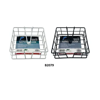 Napkin Holder-Black & White Powder Coating 180x180x65mm