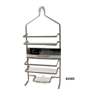 Aluminium 2 Tier Shower Caddy With Soap Holder 280x125x625mm