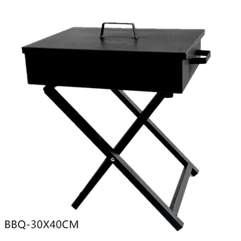 Heavy Duty Charcoal BBQ Stove With Foldable Stand 30x40cm 