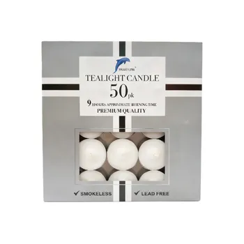 50pk Tealight Candle 9Hours 23grs